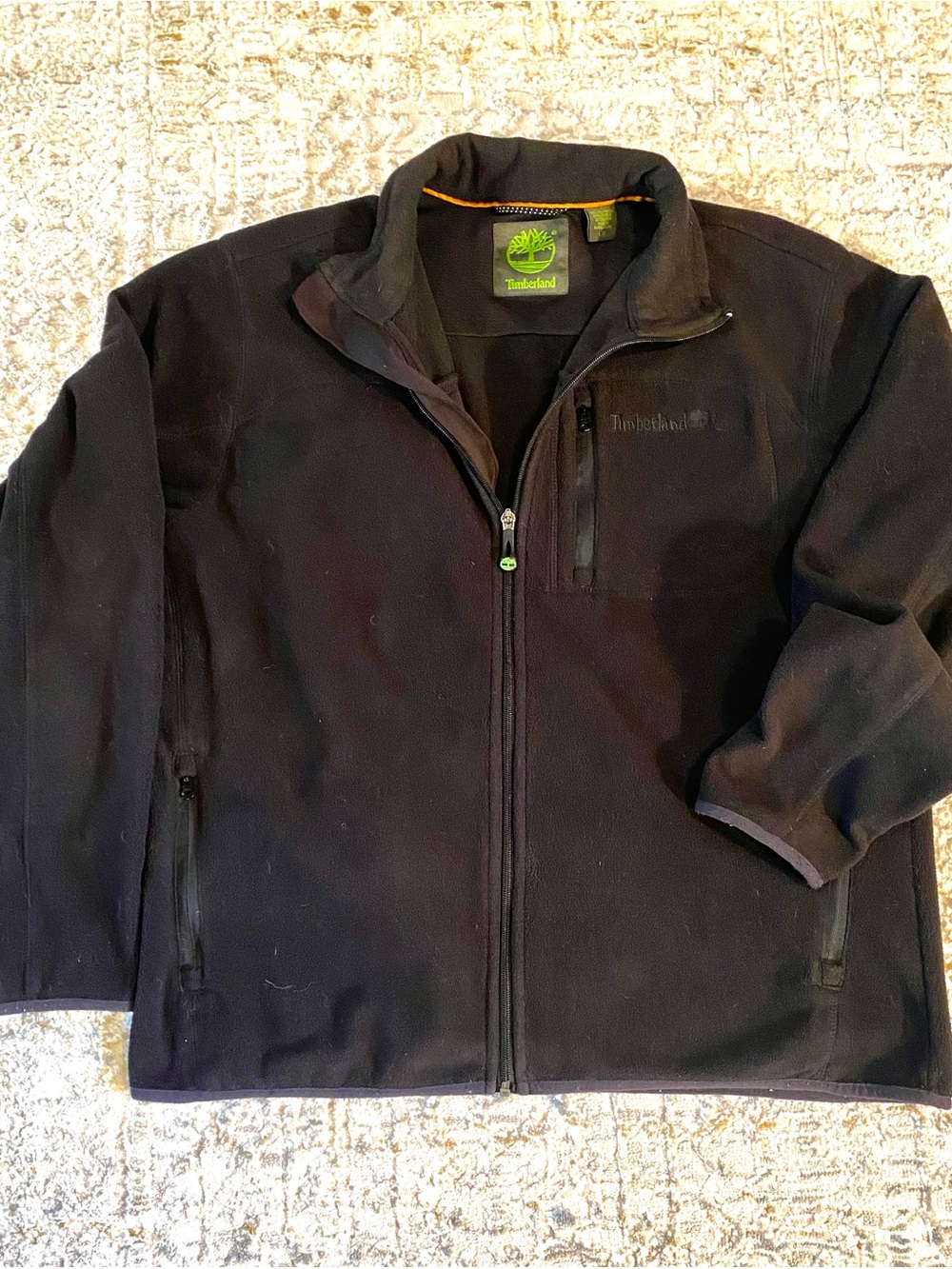 Timberland Black Full-Zip Lightweight Fleece Jacket